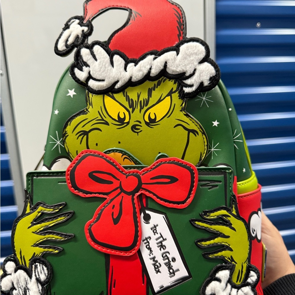 Loungefly Dr. Seuss Grinch Red and Green Backpack